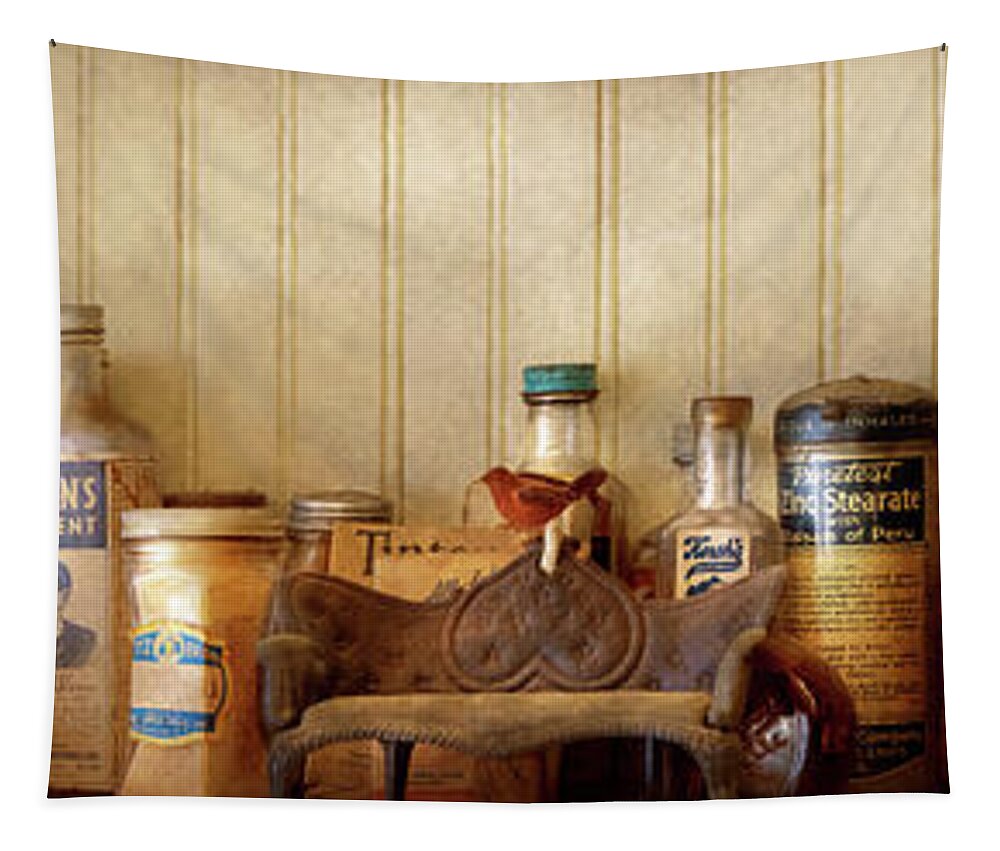 Chef Art Tapestry featuring the photograph Kitchen - Ingredients - Kitchen bottles by Mike Savad