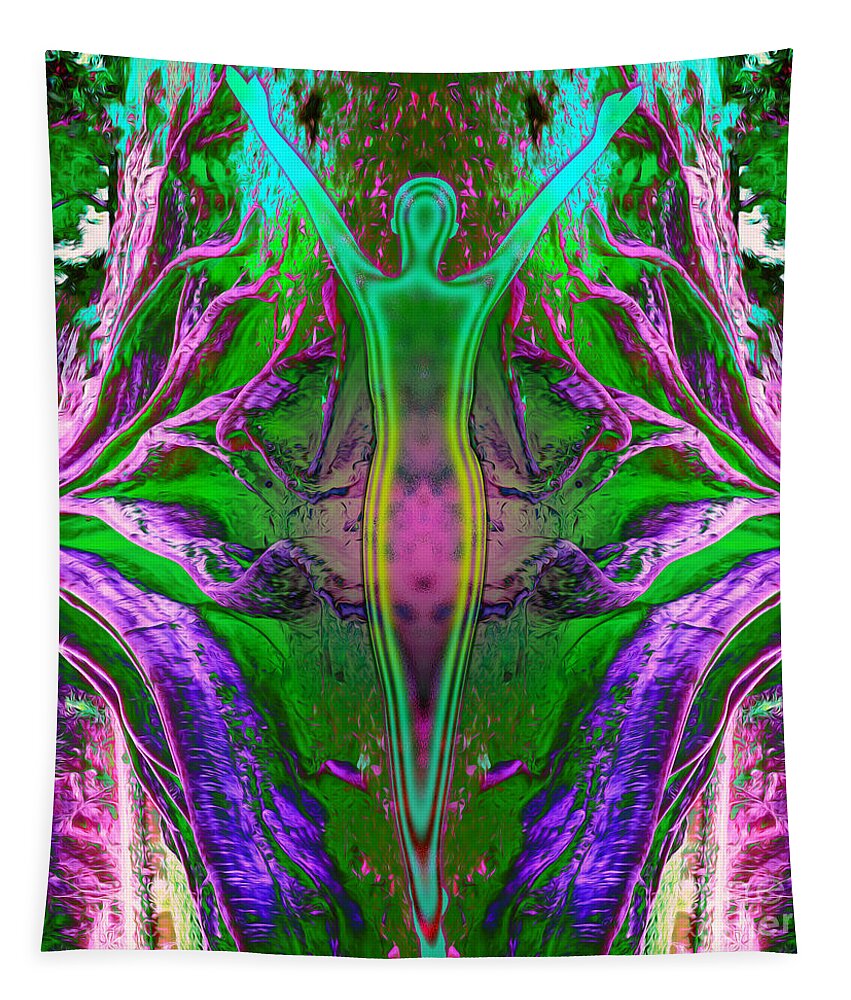 Rumi Tapestry featuring the digital art Shadow And Light by Atousa Raissyan