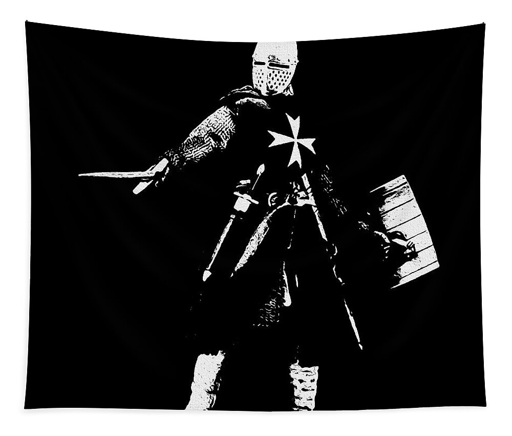 Knight Hospitaller Tapestry featuring the painting Knight Hospitaller - 02 by AM FineArtPrints