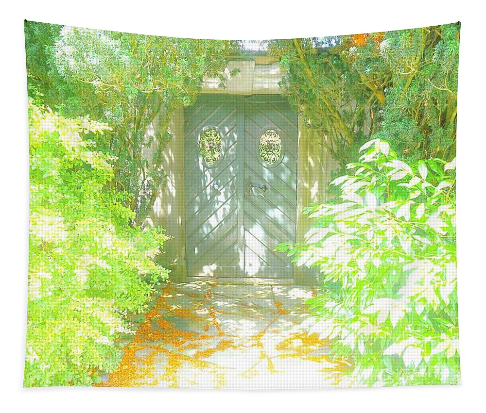 Door Tapestry featuring the photograph Knock and ask by Merle Grenz
