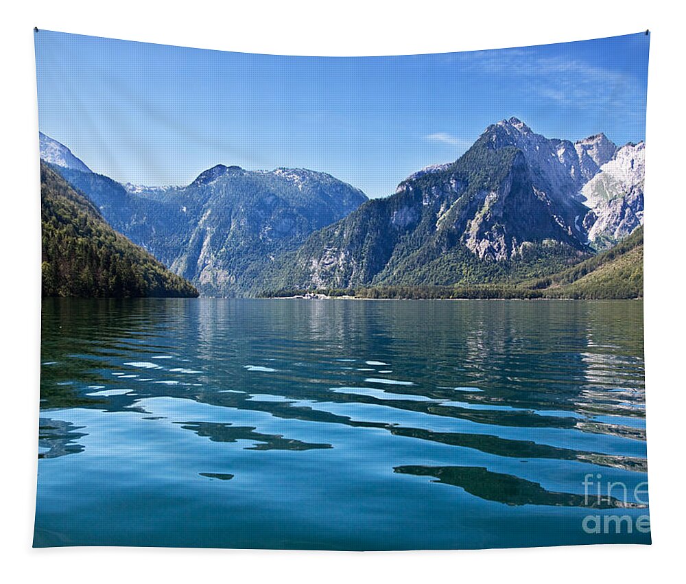 Bavaria Tapestry featuring the photograph Koenigssee by Nailia Schwarz