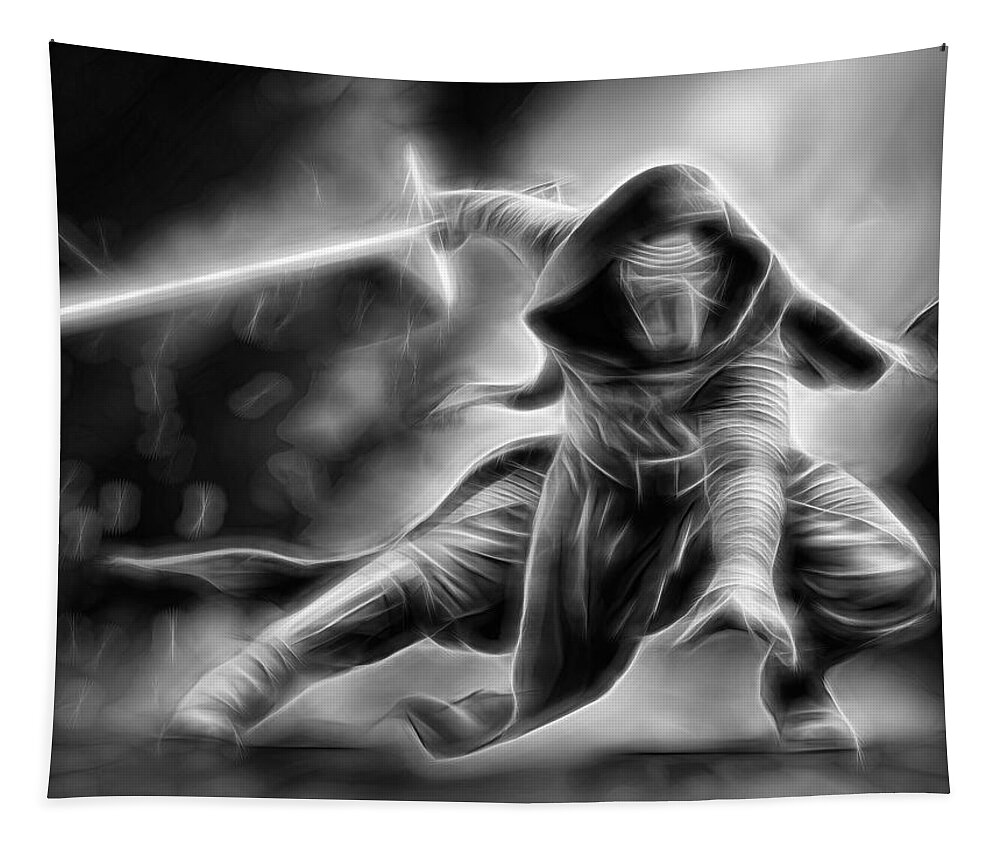 Starwars Tapestry featuring the digital art Kylo Ren Nothing Will Stand In Our Way by Scott Campbell