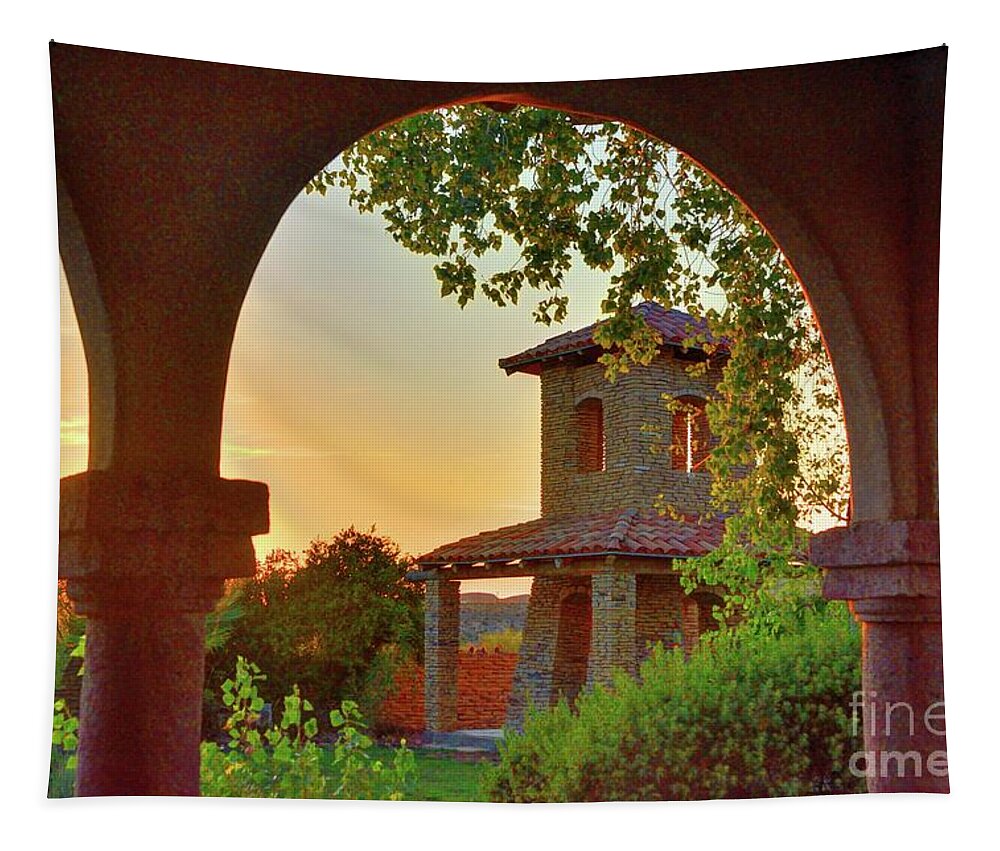 Michael Tidwell Photography Tapestry featuring the photograph Lajitas Sunrise by Michael Tidwell
