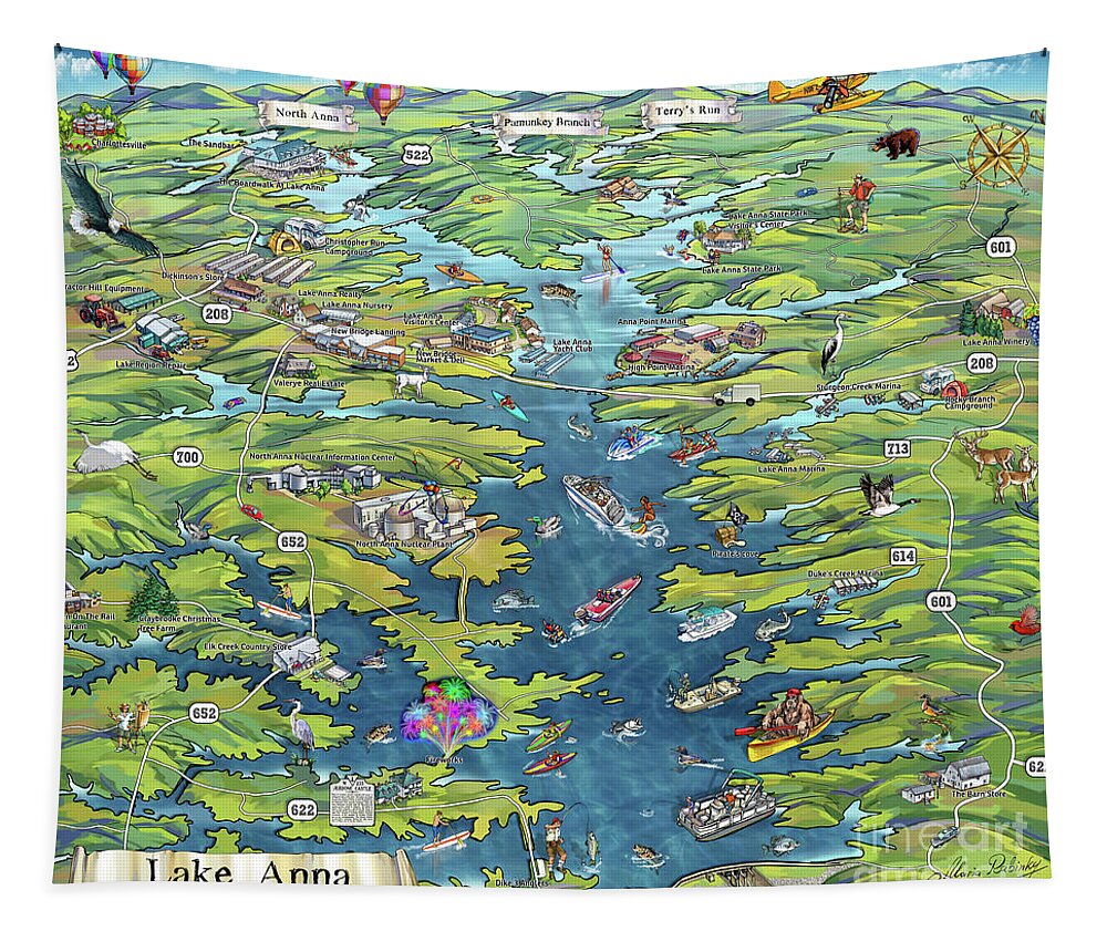 Fun Tapestry featuring the photograph Lake Anna, VA by Maria Rabinky