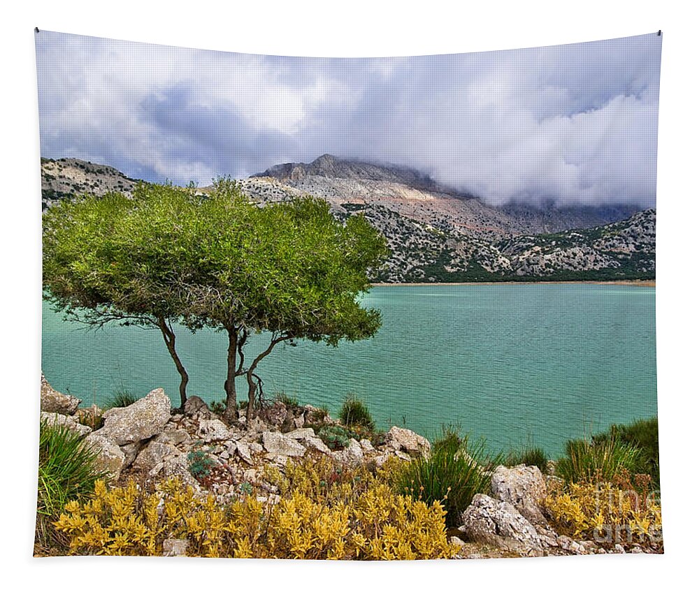 Clouds Tapestry featuring the photograph Lake Cuber by Alexander Kunz