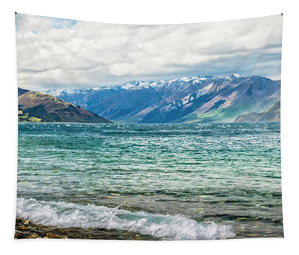 Lake Tapestry featuring the photograph Lake Hawea Panorama by Catherine Reading