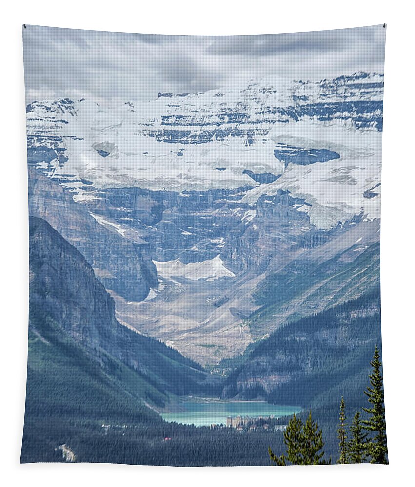 Alberta Tapestry featuring the photograph Lake Louise, Banff National Park, Alberta, Canada, North America by Patricia Hofmeester