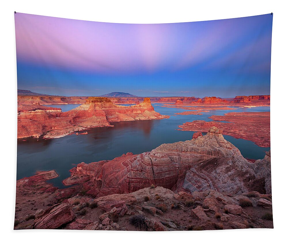 Lake Powell Tapestry featuring the photograph Lake Powell Dusk Landscape by Wasatch Light