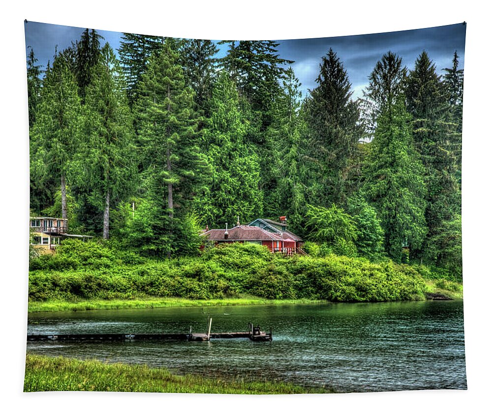 Grass Tapestry featuring the photograph Lake Quinault 3 by Richard J Cassato