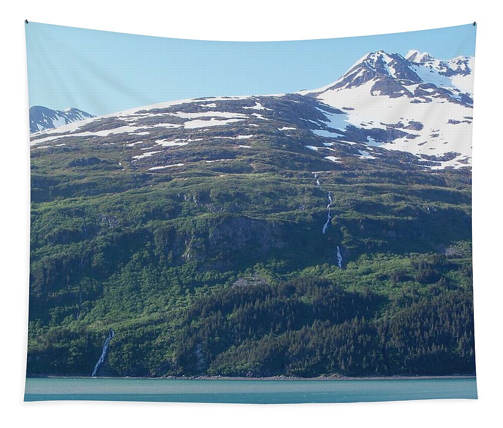 Mountain Tapestry featuring the photograph Land and Sea in Whittier by Katie Beougher