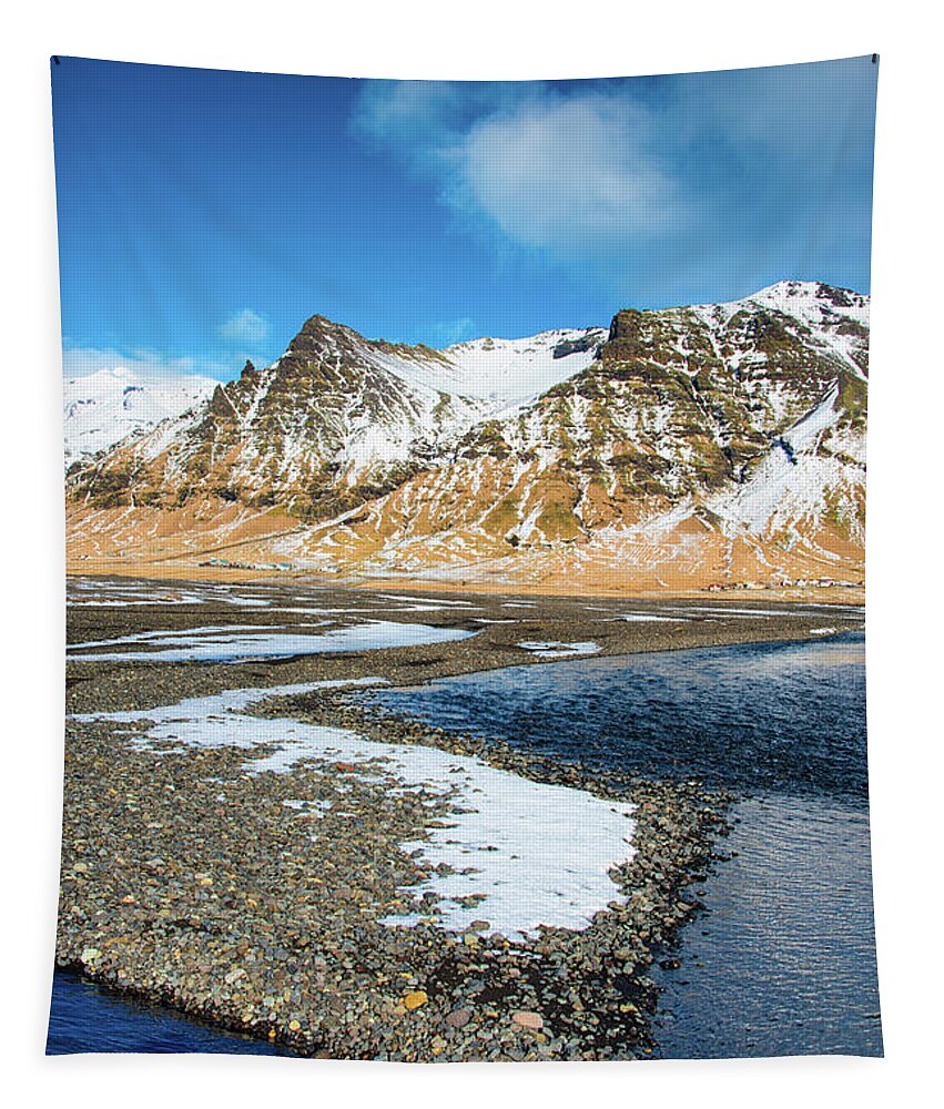 Iceland Tapestry featuring the photograph Landscape Sudurland South Iceland by Matthias Hauser