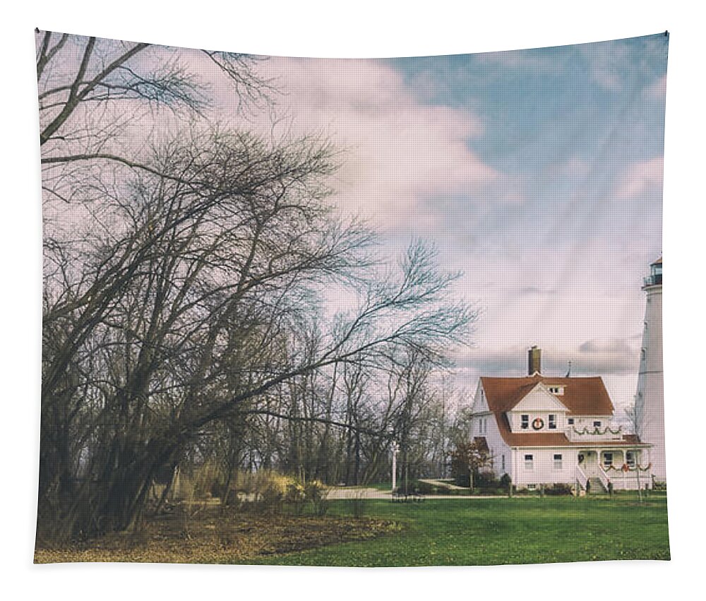 Scott Norris Photography Tapestry featuring the photograph Late Afternoon at the Lighthouse by Scott Norris