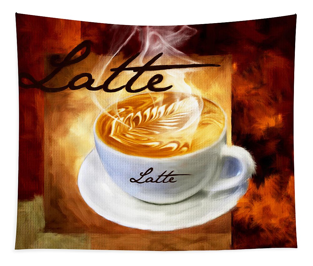 Coffee Tapestry featuring the digital art Latte by Lourry Legarde