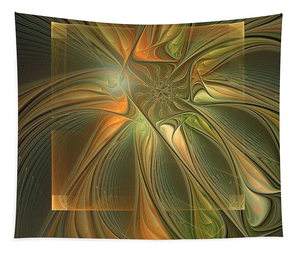 Digital Art Tapestry featuring the digital art Layers by Amanda Moore
