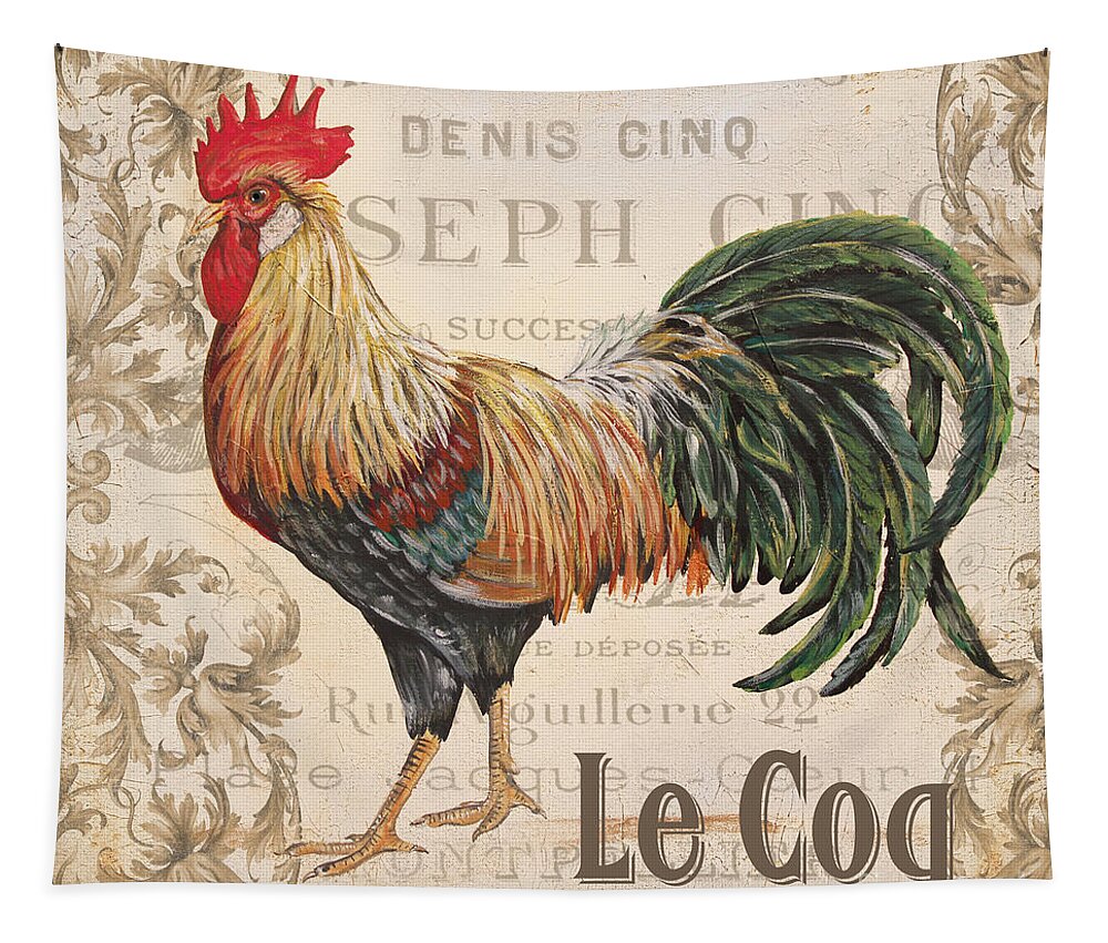 Beautiful Tapestry featuring the painting Le Coq-JP3086 by Jean Plout