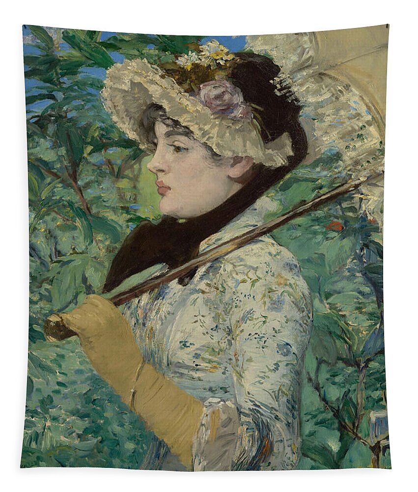 Manet Tapestry featuring the painting Le Printemps by Edouard Manet