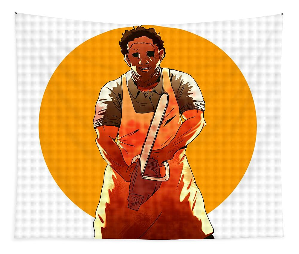 Leatherface Tapestry featuring the digital art Leatherface by Jorgo Photography