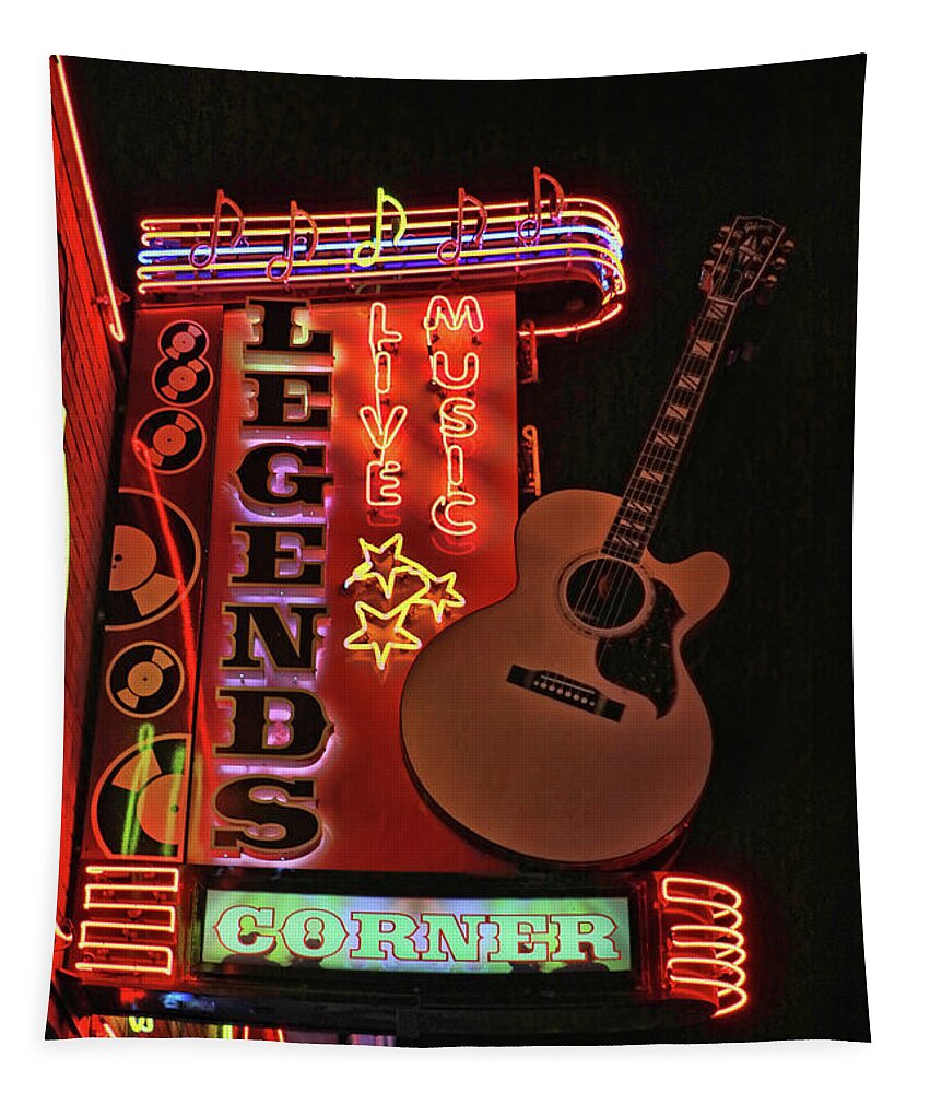 Legends Tapestry featuring the photograph Legend's Corner # 2 - Nashville by Allen Beatty