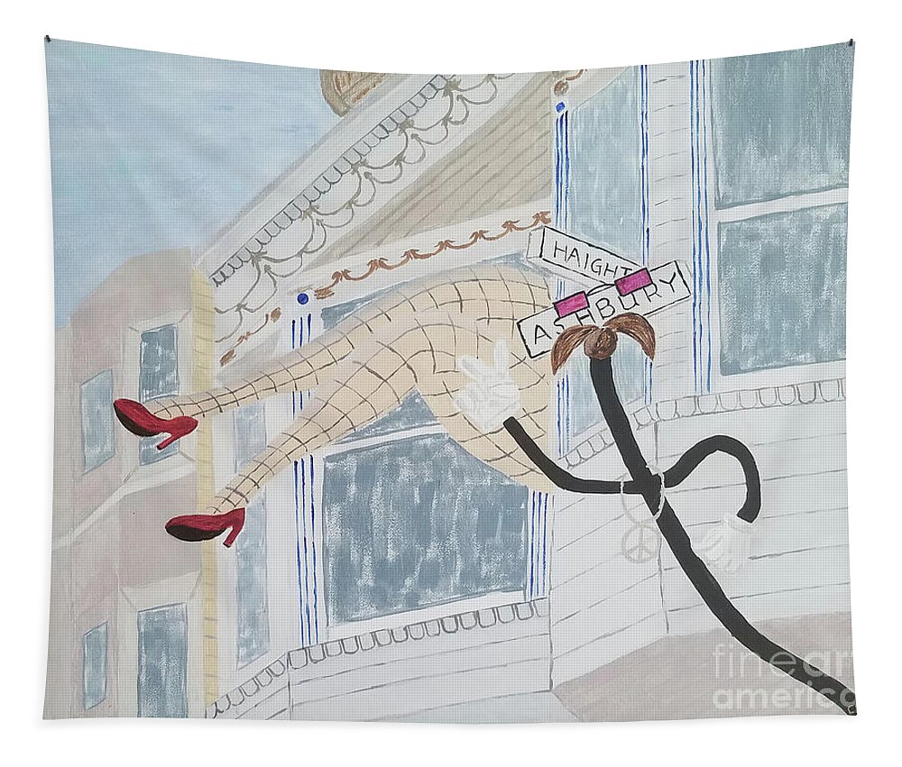 San Francisco Tapestry featuring the photograph Legs on Haight by Carol Lynn Coronios