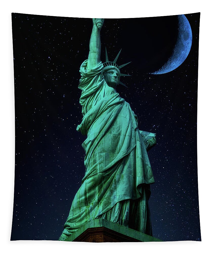 Moon Tapestry featuring the photograph Let Freedom Ring by Darren White