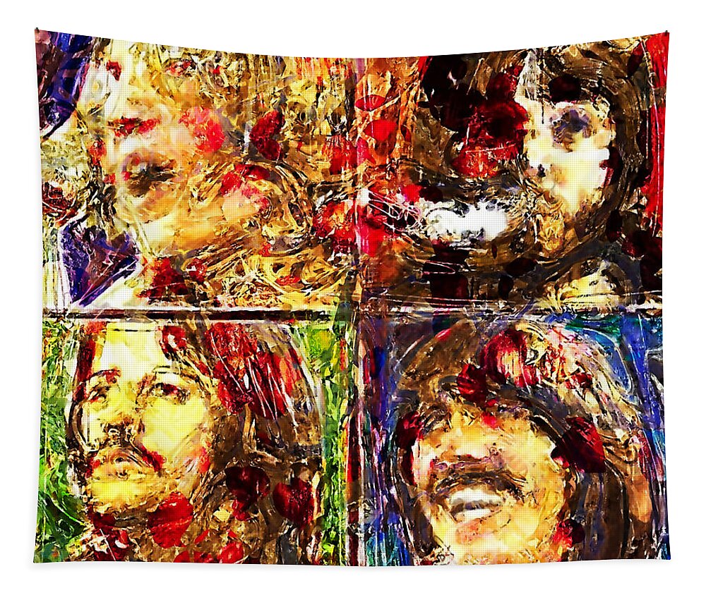 The Beatles Tapestry featuring the digital art Let it Be by Russell Pierce