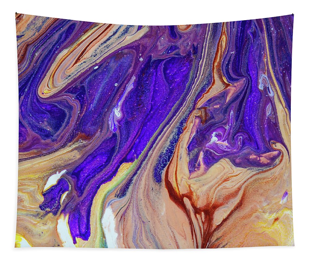 Jenny Rainbow Fine Art Photography Tapestry featuring the painting Liberation 3. Abstract Fluid Acrylic Pour by Jenny Rainbow