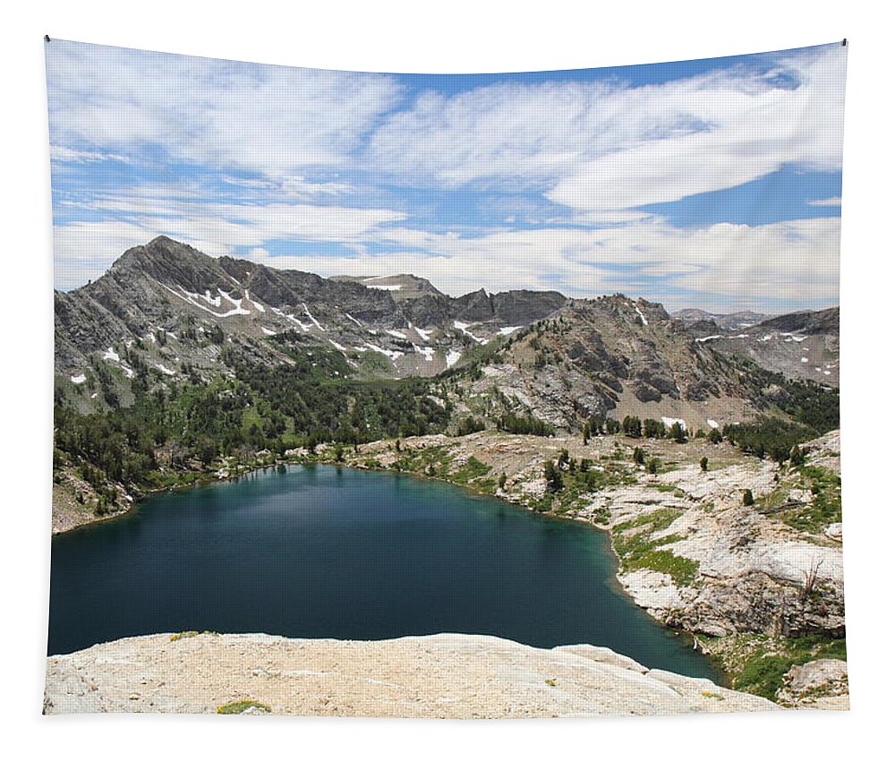 Mountains Tapestry featuring the photograph Liberty Lake At Nevada's Ruby Mountains by Steve Wolfe