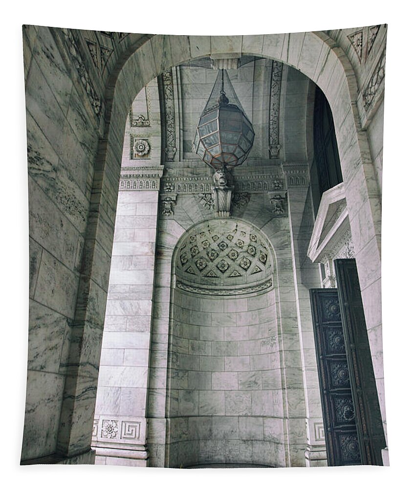Architecture Tapestry featuring the photograph Library Portico by Jessica Jenney