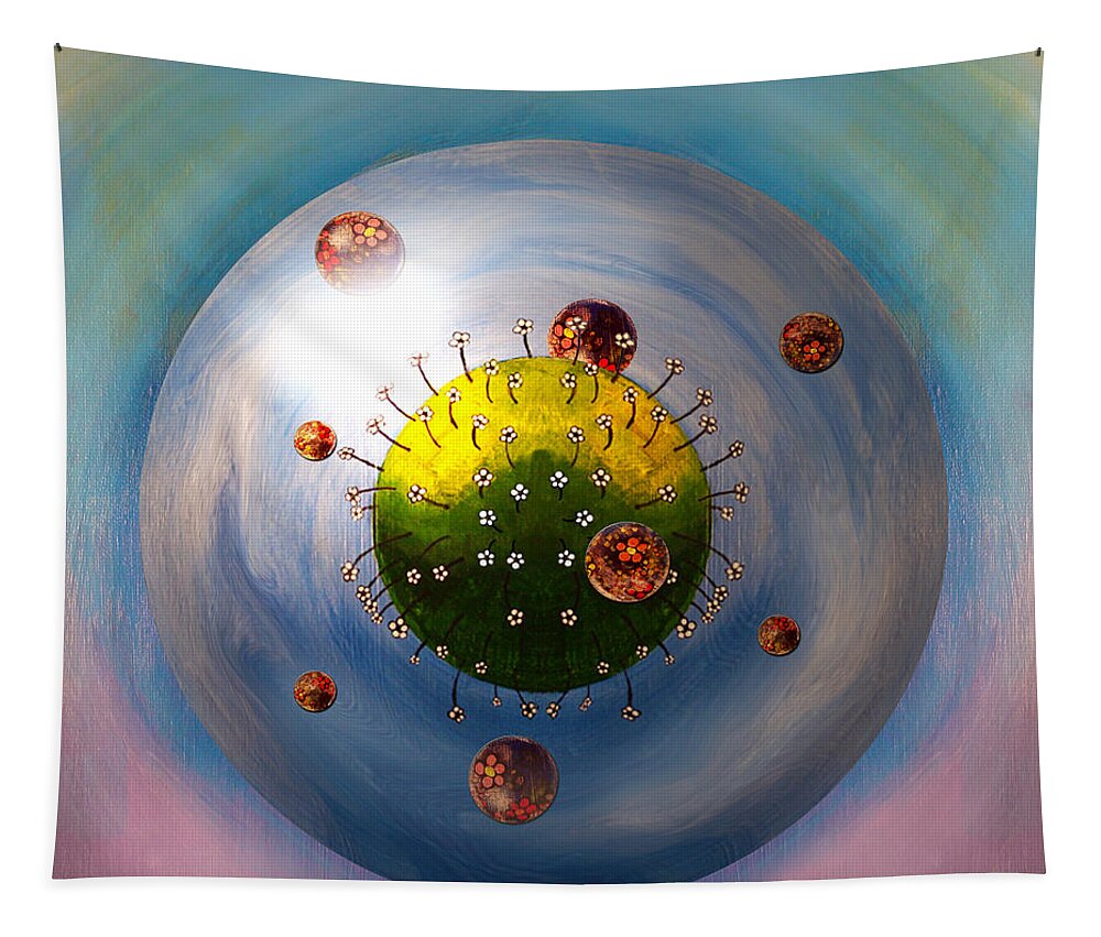 Bubbles Tapestry featuring the painting Life Shouldn't be Black and White by Mindy Huntress