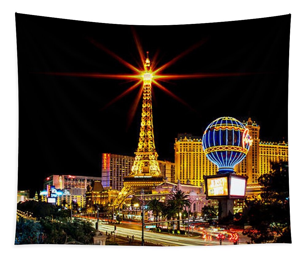 Las Vegas Tapestry featuring the photograph Lighting Up Vegas by Az Jackson