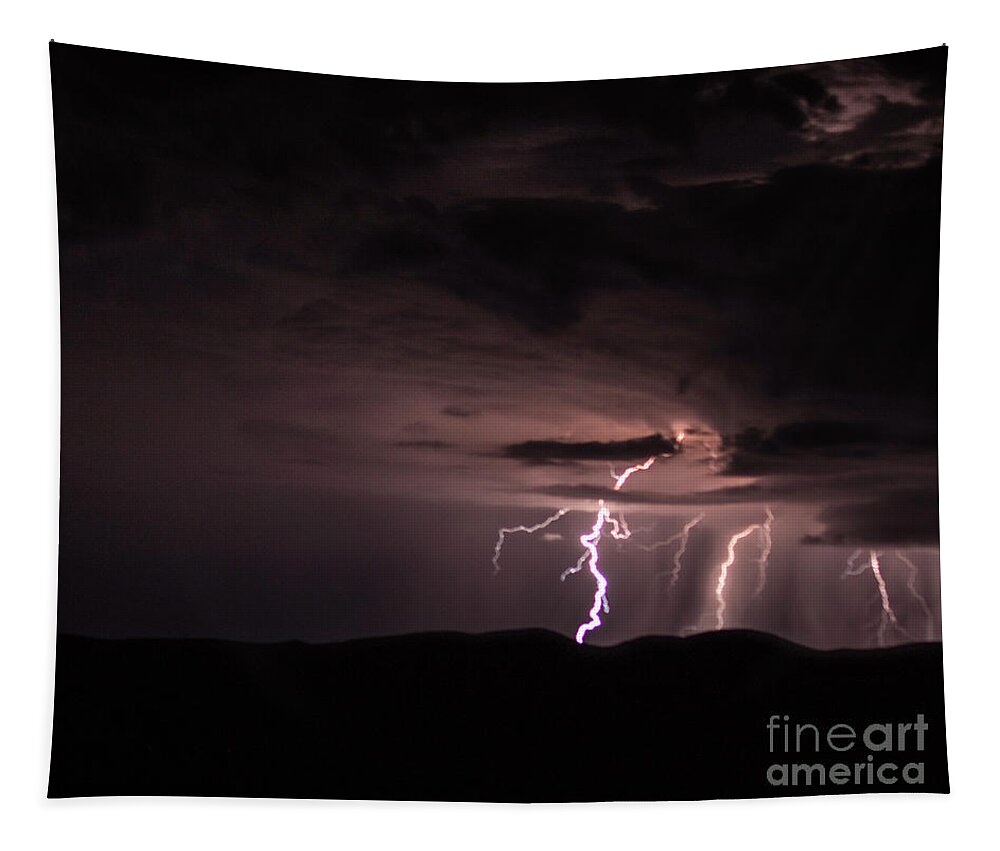 Lightning Tapestry featuring the photograph Lightning by Mark Jackson