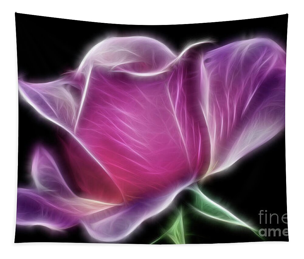 Photography Tapestry featuring the photograph Lightning Rose by Kaye Menner