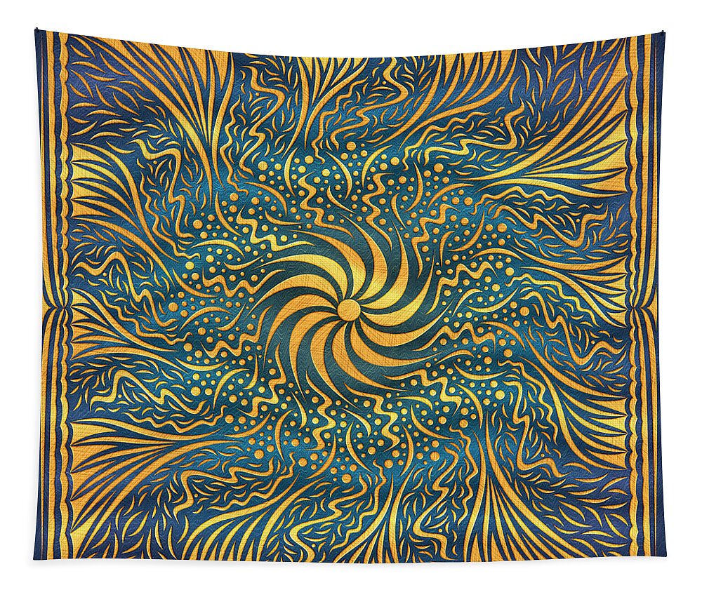 Harmony Mandalas Tapestry featuring the digital art Like Ships Passing In The Night by Becky Titus