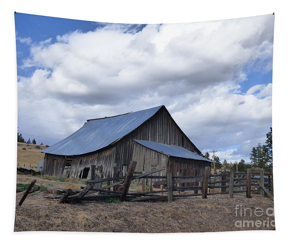 Barn Tapestry featuring the photograph Lincoln County Barn by Charles Robinson