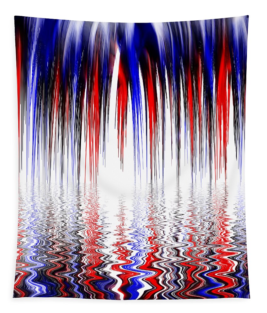 Digital Art Tapestry featuring the digital art Liquid Overflow by Kaye Menner by Kaye Menner