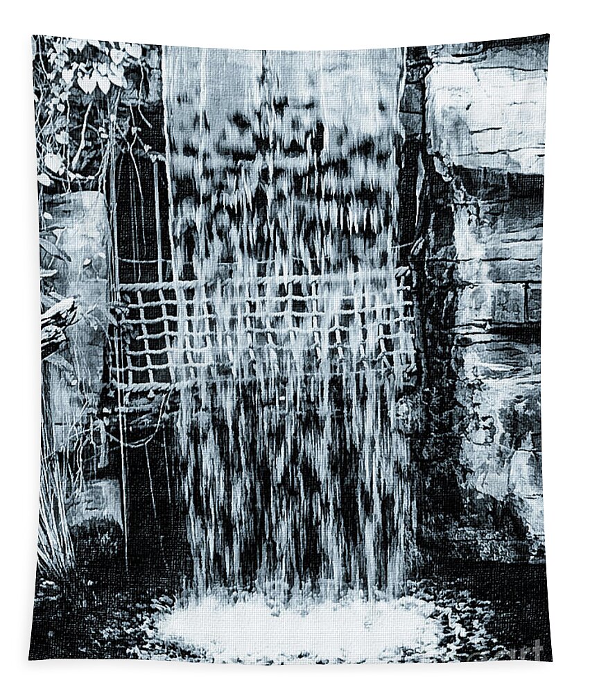 Mona Stut Tapestry featuring the digital art Liquid Waters BW by Mona Stut