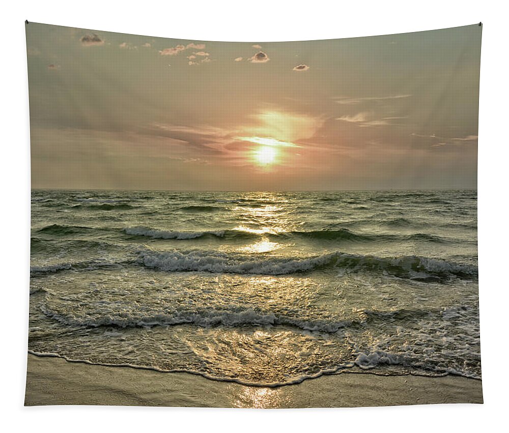 Sunrise Tapestry featuring the photograph Listen To The Sea by Joachim G Pinkawa