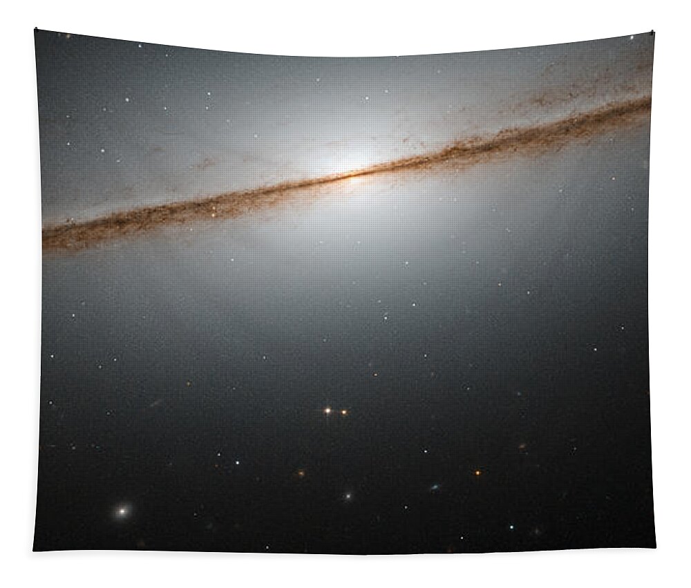Galaxy Tapestry featuring the photograph Little Sombrero Galaxy Ngc 7814 by Science Source