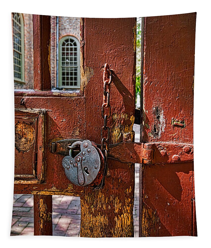 Gate Tapestry featuring the photograph Locked Gate by Christopher Holmes