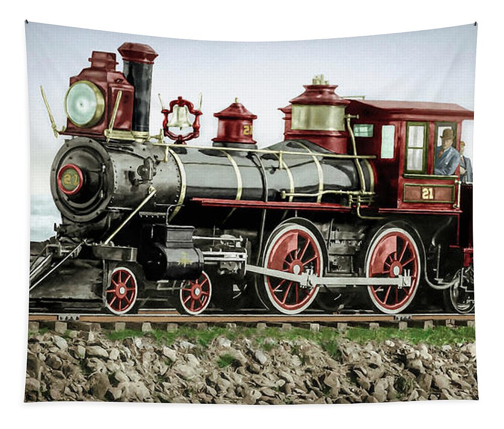 Locomotive Tapestry featuring the photograph Locomotive Peir #21 by Franchi Torres