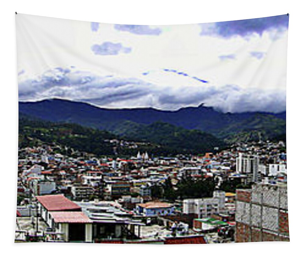 Loja Tapestry featuring the photograph Loja, Ecuador Panorama by Al Bourassa