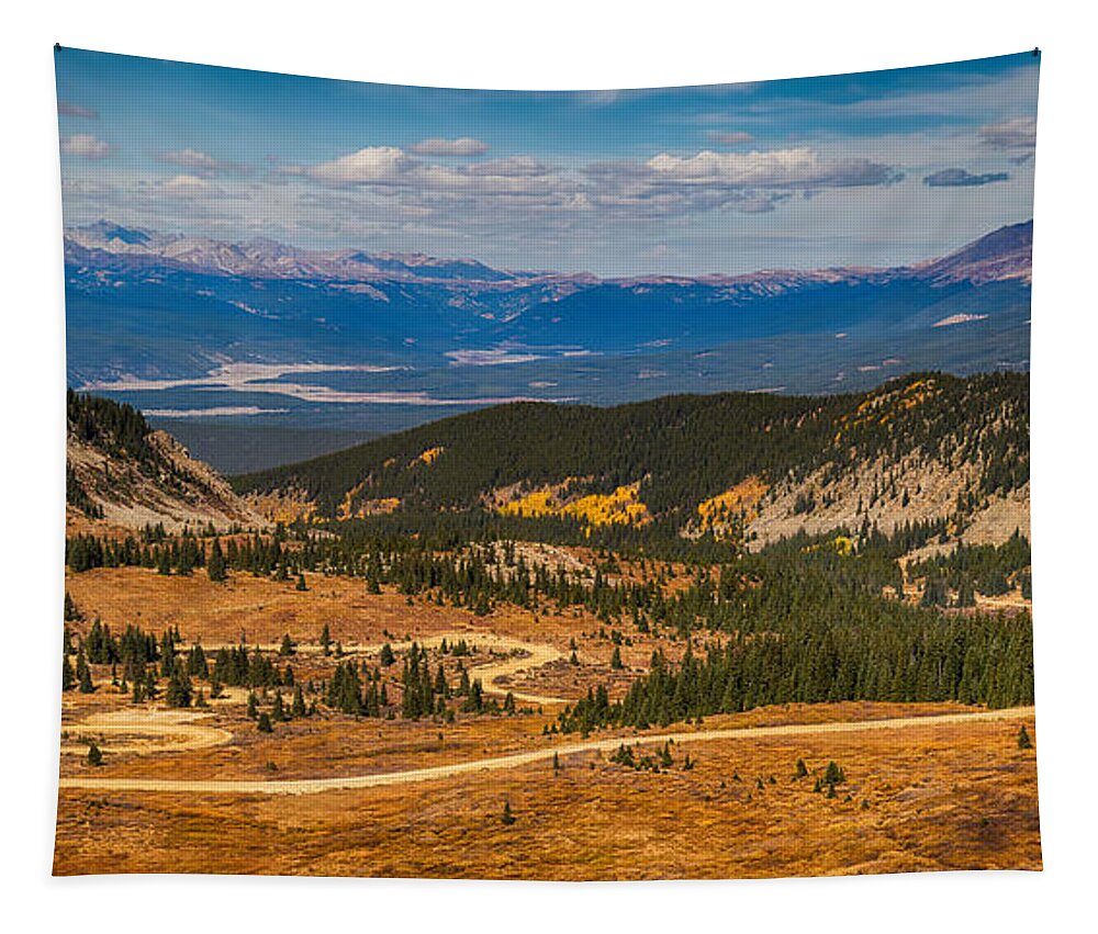 Roads Tapestry featuring the photograph Long and Winding Colorado Road by James BO Insogna