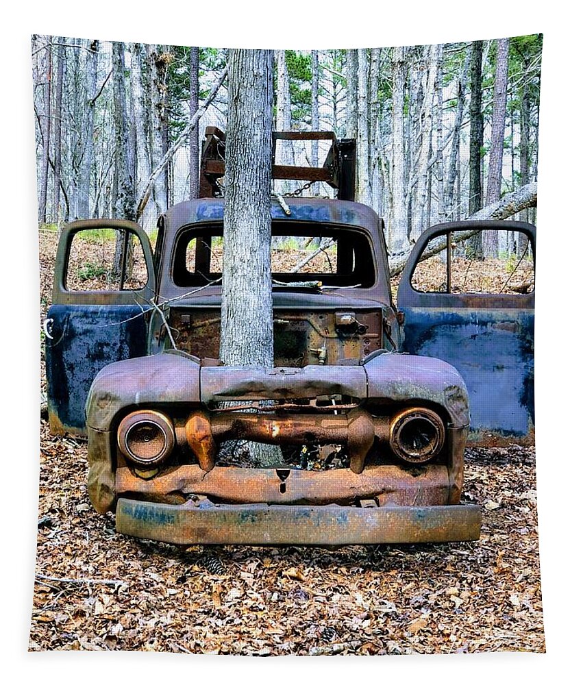 Old Car Tapestry featuring the photograph Long forgotten by Rick Nelson