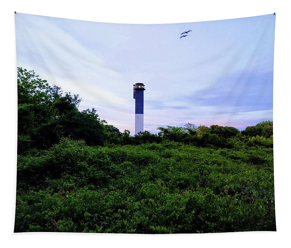 Lighthouse Tapestry featuring the photograph Lost Lighthouse by Sherry Kuhlkin