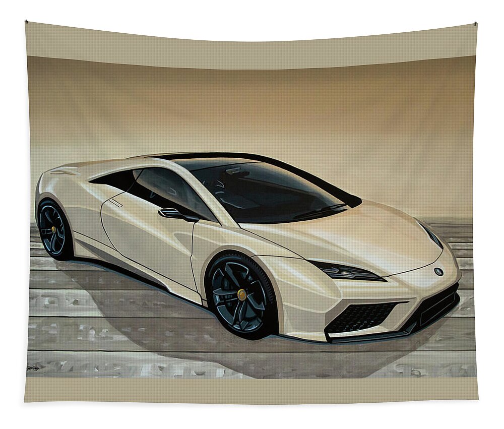Lotus Tapestry featuring the painting Lotus Esprit 2014 Painting by Paul Meijering