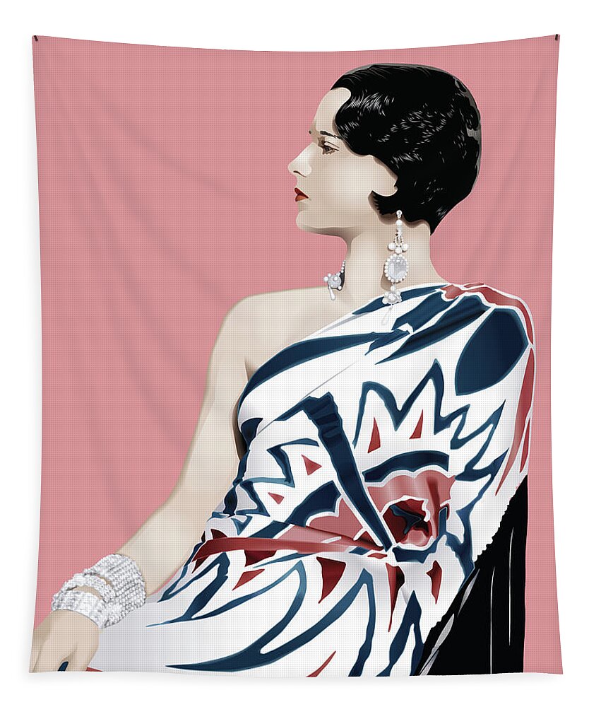 Louise Brooks Tapestry featuring the digital art Louise Brooks in Hollywood by Louise Brooks