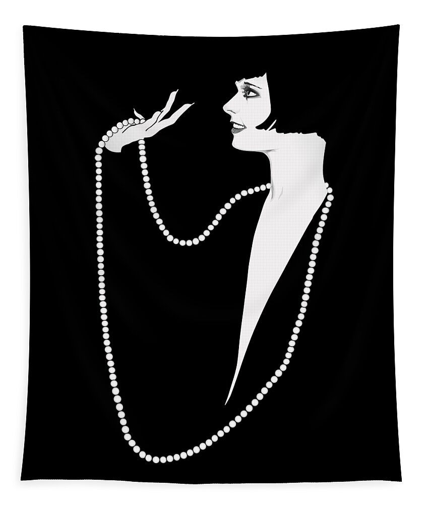 Louise Brooks Tapestry featuring the digital art Louise Brooks by Louise Brooks