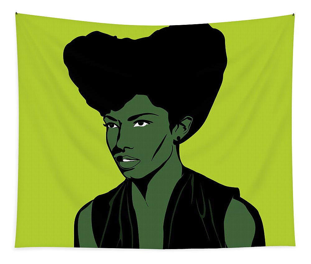 Green Tapestry featuring the digital art LoveFro by Scheme Of Things Graphics