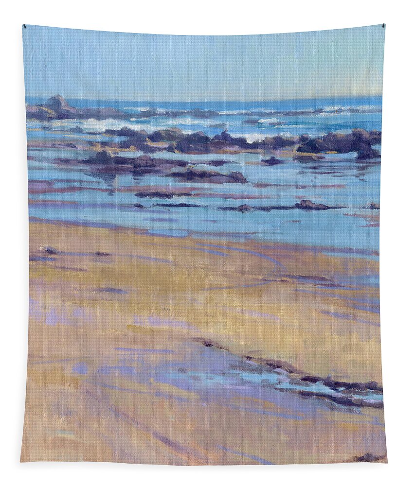 California Tapestry featuring the painting Low Tide by Konnie Kim