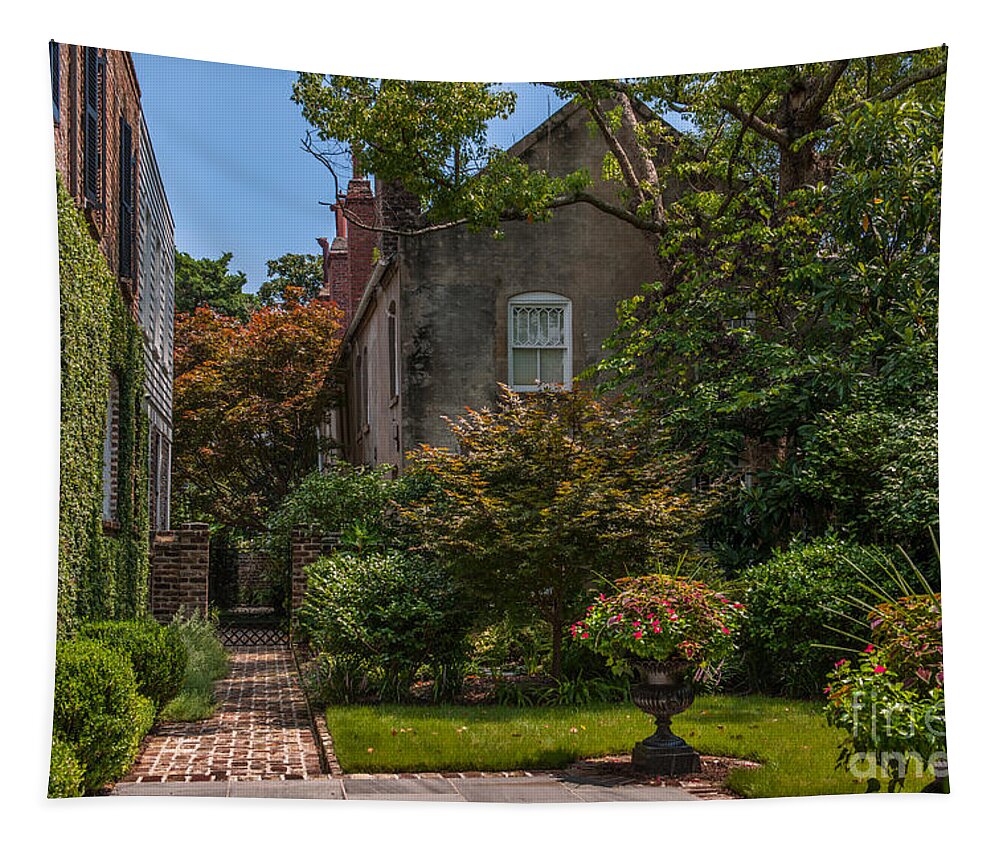 Charleston Tapestry featuring the photograph Lowcountry Charleston Gardens by Dale Powell